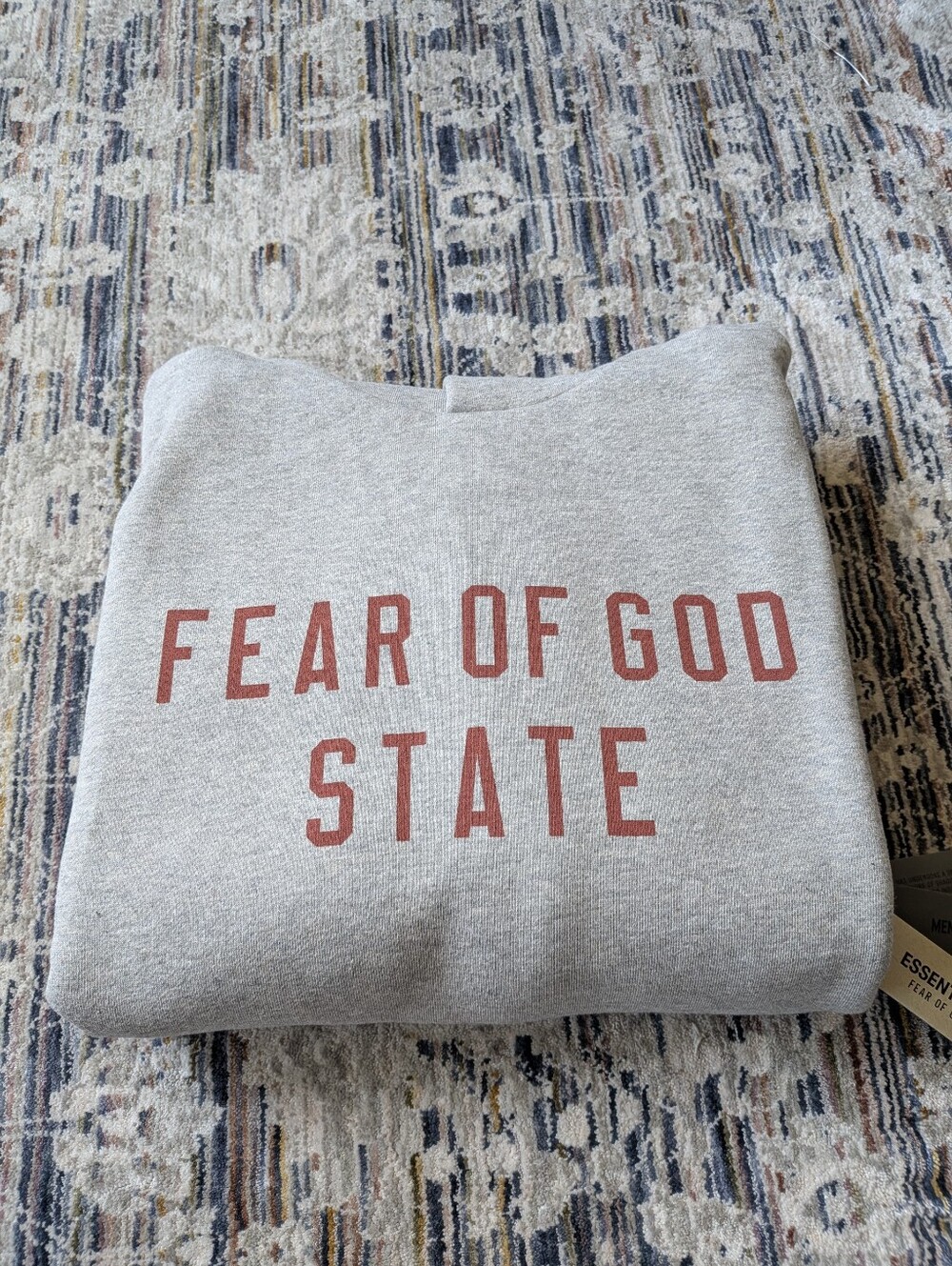Fear of God ESSENTIALS State Hoodie Dark Heather XS NWT